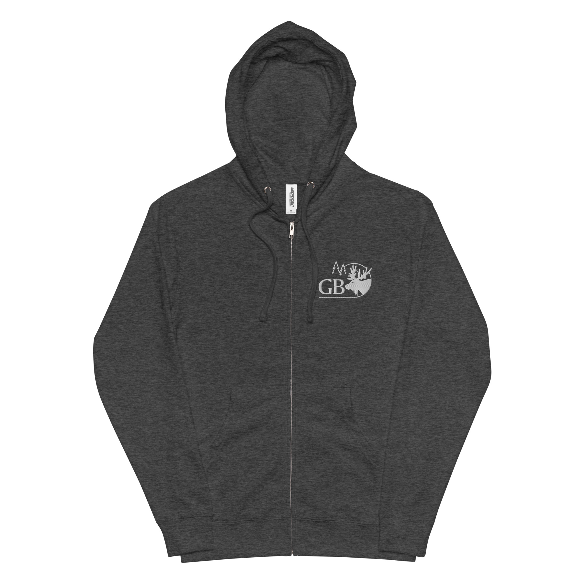 GB Moose embroidered fleece zip up hoodie - Image 5