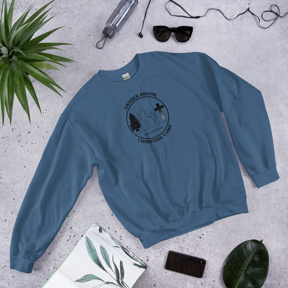 70's-80's GB Black Logo Crew Neck Sweatshirt - Image 3